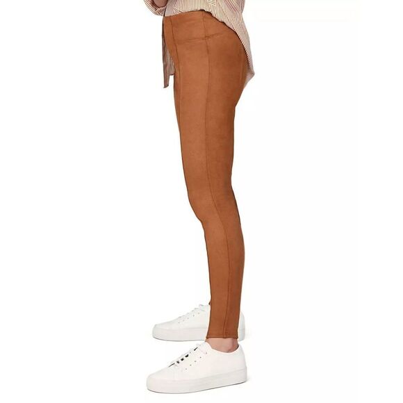New! SPANX Rich Caramel High Waist Faux Suede Leggings, SP - Picture 3 of 9